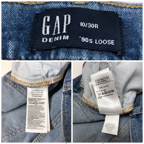 Gap Cotton Blend Medium Wash Spring 24 Mid Rise '90s Loose Cargo Jeans 10/30R - Picture 16 of 16